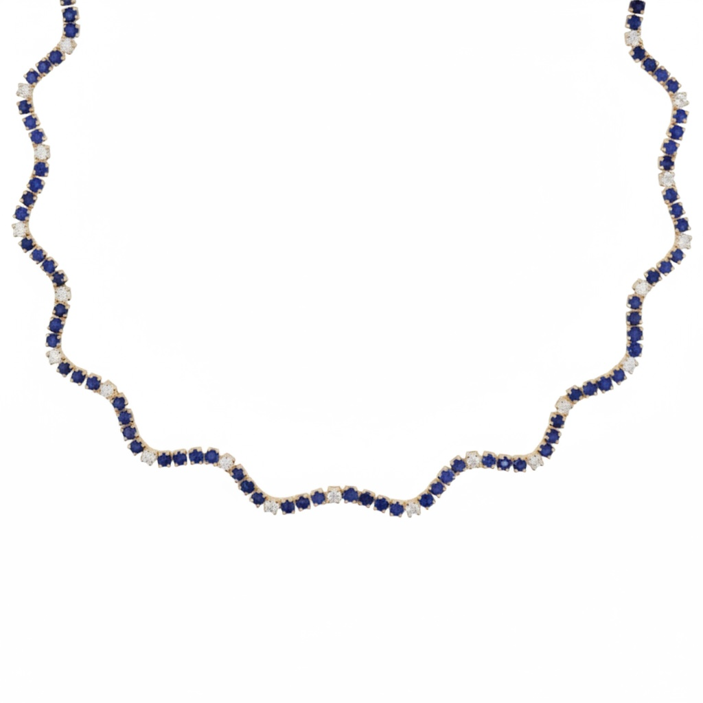 COLLAR WAVY ZAFIRO