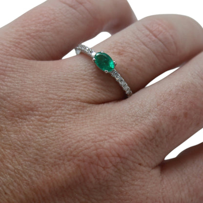 ANILLO ESMERALDA OVAL