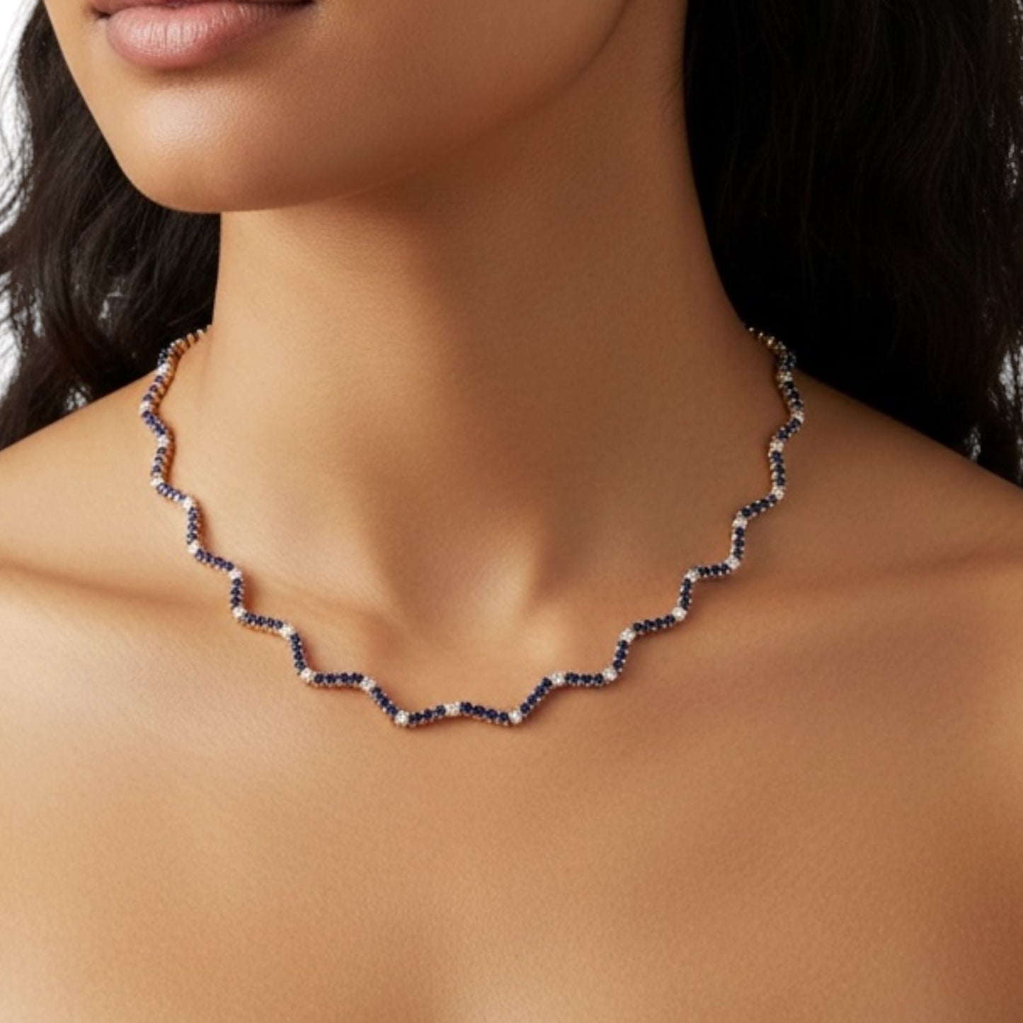 COLLAR WAVY ZAFIRO