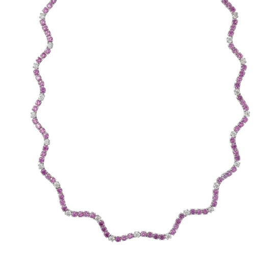 COLLAR WAVY ZAFIRO ROSA