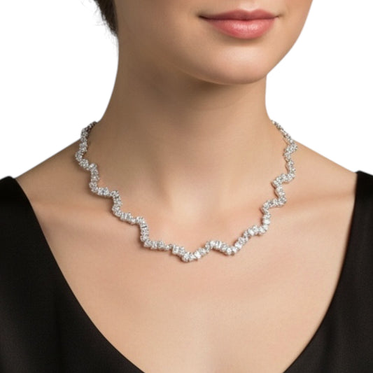 COLLAR WAVY PERA LAB GROWN