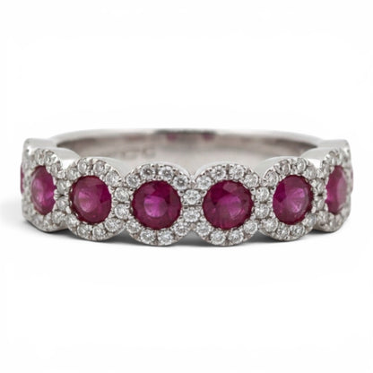 ANILLO RUBIES Y DIAMANTES