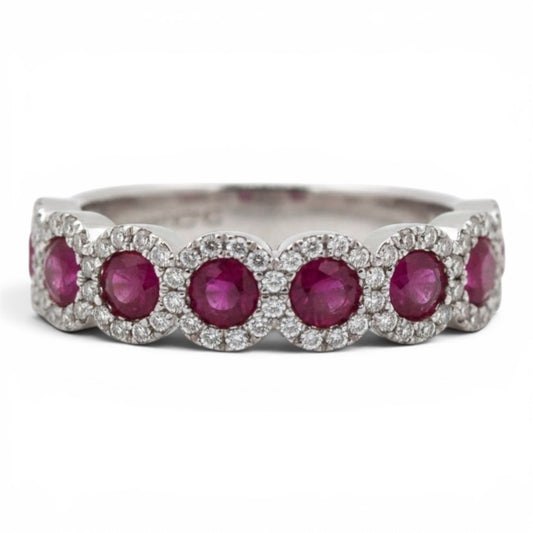 ANILLO RUBIES Y DIAMANTES