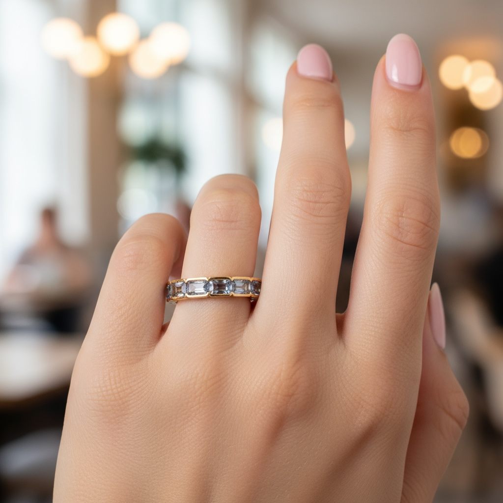 ANILLO ZAFIRO AZUL ETERNITY