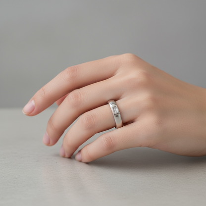 ANILLO DIAMANTE ORO BLANCO