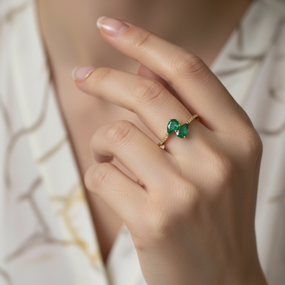 ANILLO ABIERTO ESMERALDA