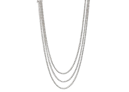 COLLAR DIAMANTES TRES HILOS