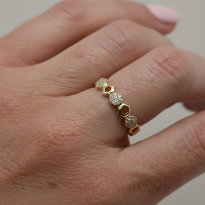 ANILLO ROMBO DIAMANTES