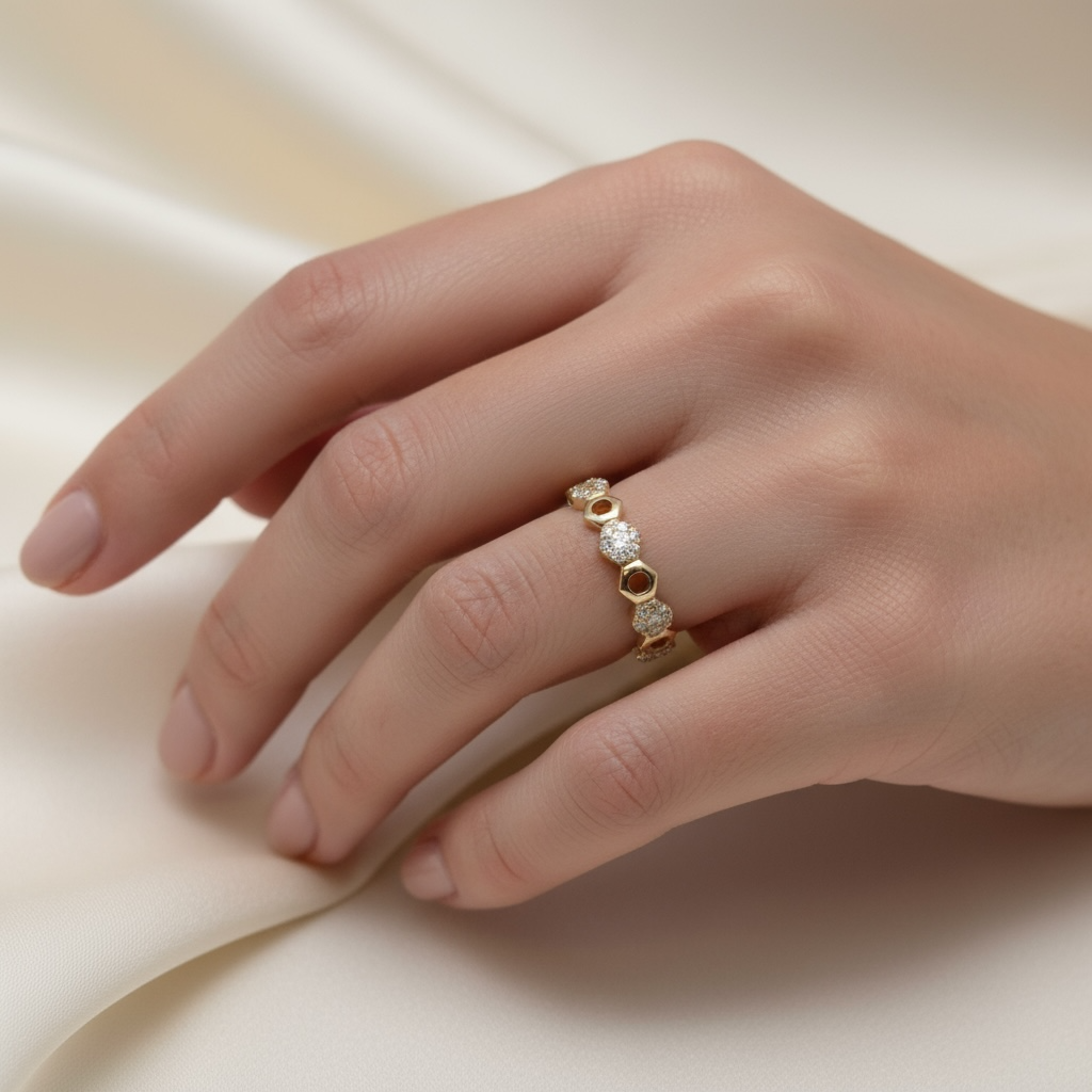 ANILLO ROMBO DIAMANTES