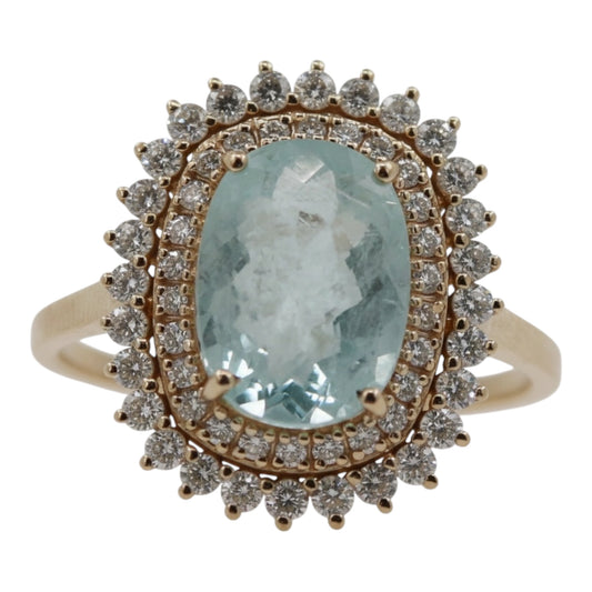 ANILLO PARAIBA OVAL DIAMANTES