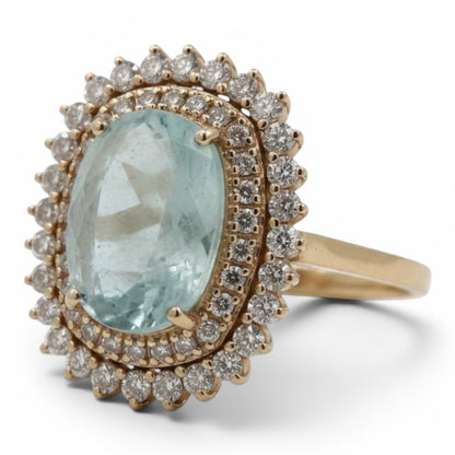 ANILLO PARAIBA OVAL DIAMANTES