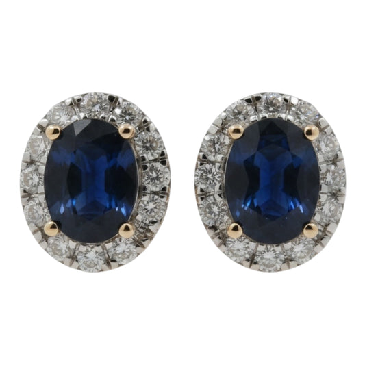 ARETES OVAL ZAFIRO