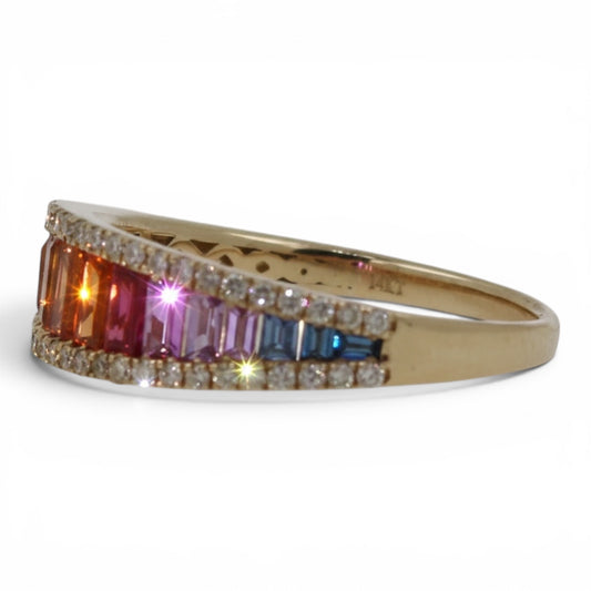 ANILLO RAINBOW ZAFIRO COLOR
