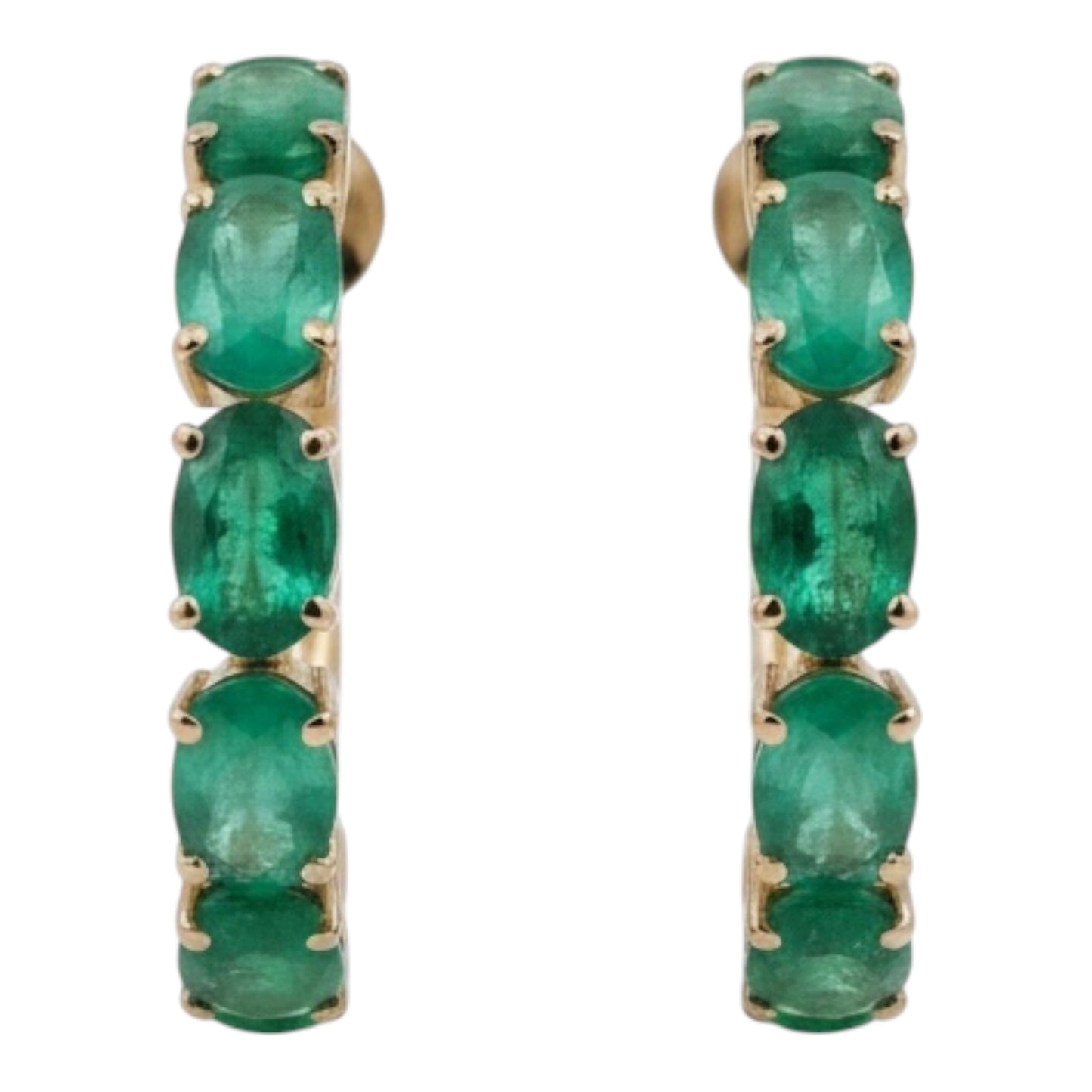 ARRACADAS ESMERALDA OVAL