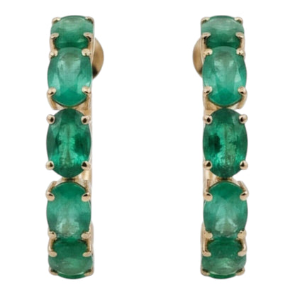 ARRACADAS ESMERALDA OVAL