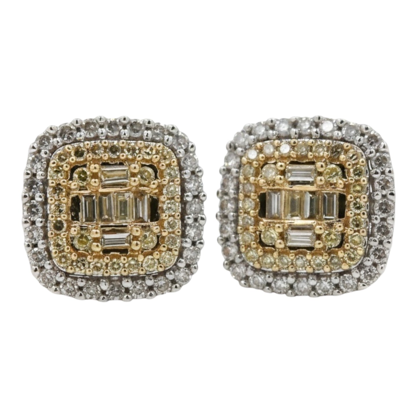 ARETES DIAMANTES AMARILLOS