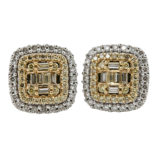 ARETES DIAMANTES AMARILLOS