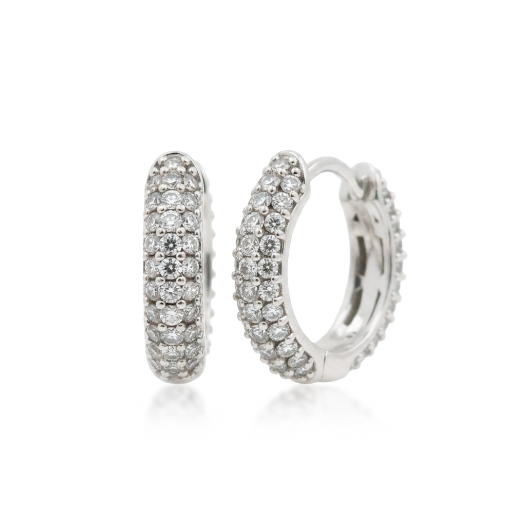 ARRACADAS PAVE DIAMANTES