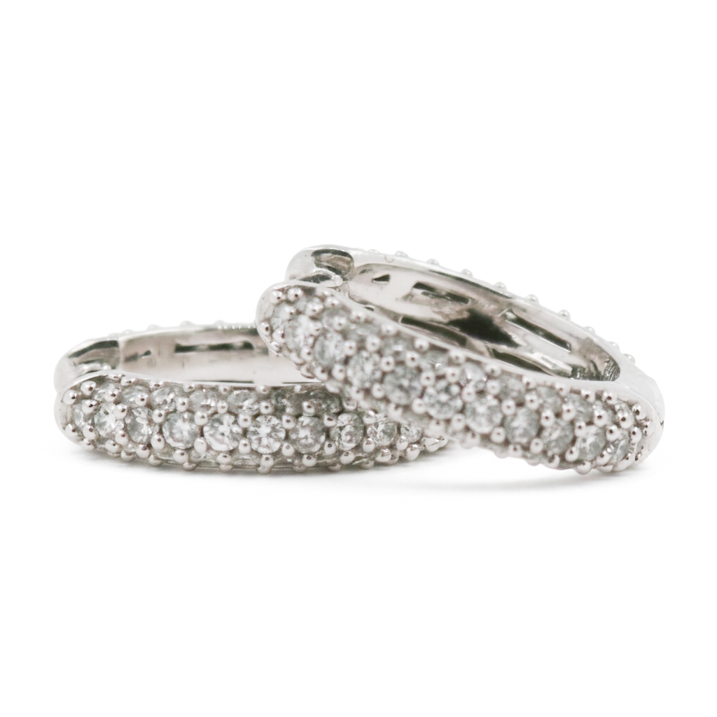 ARRACADAS PAVE DIAMANTES