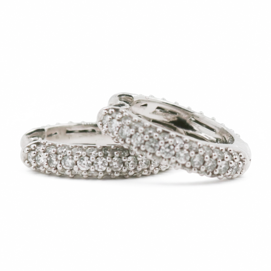 ARRACADAS PAVE DIAMANTES