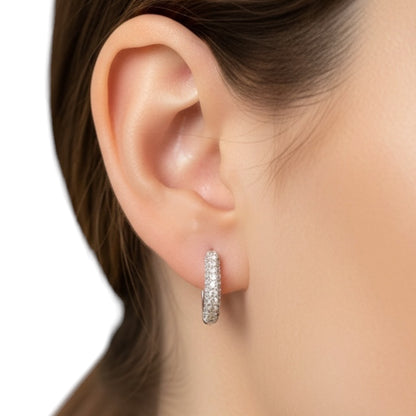 ARRACADAS PAVE DIAMANTES