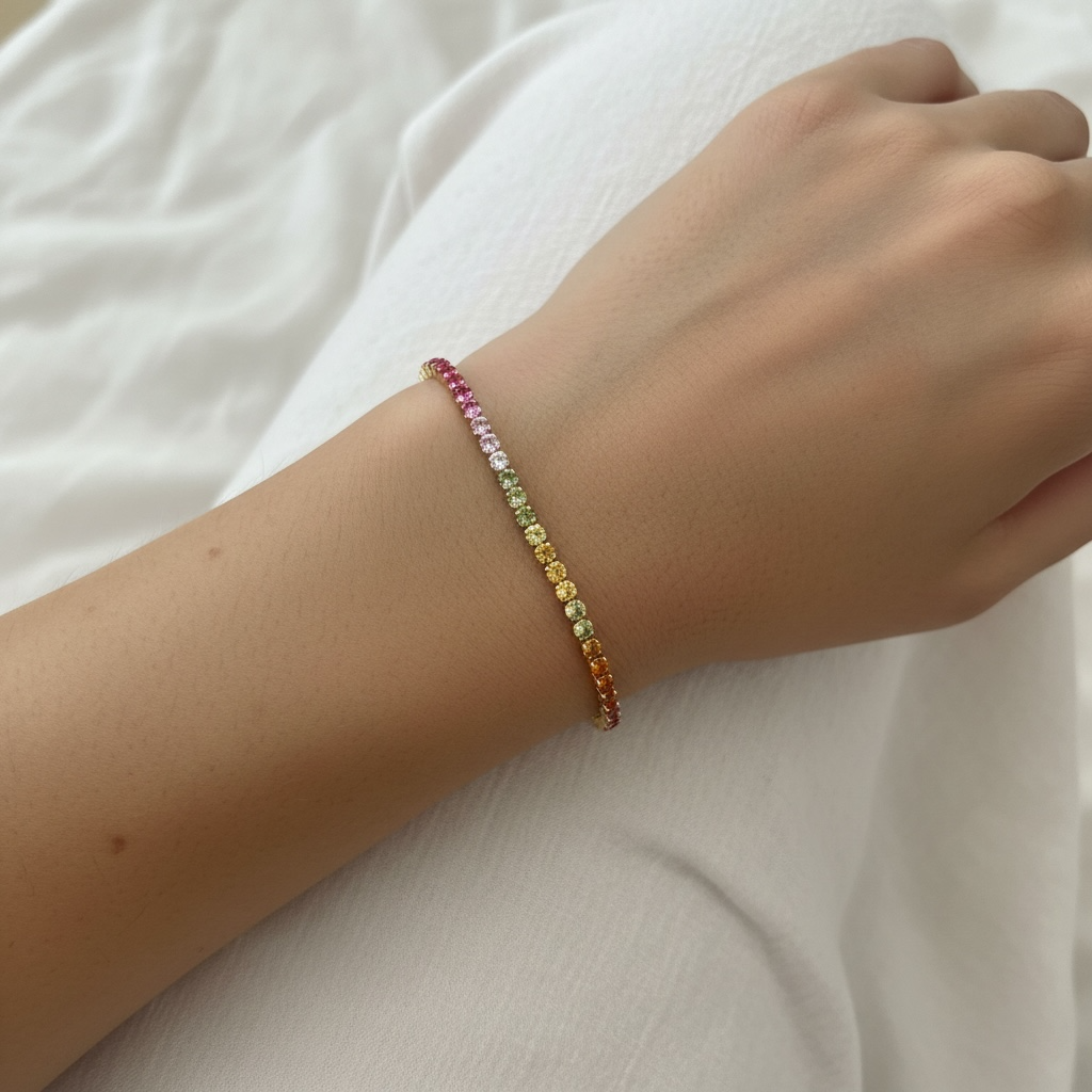 PULSERA RAINBOW ZAFIRO COLOR