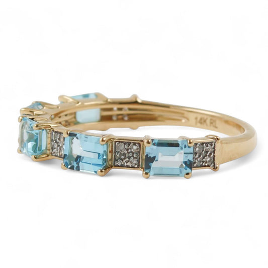ANILLO TOPACIO DIAMANTES