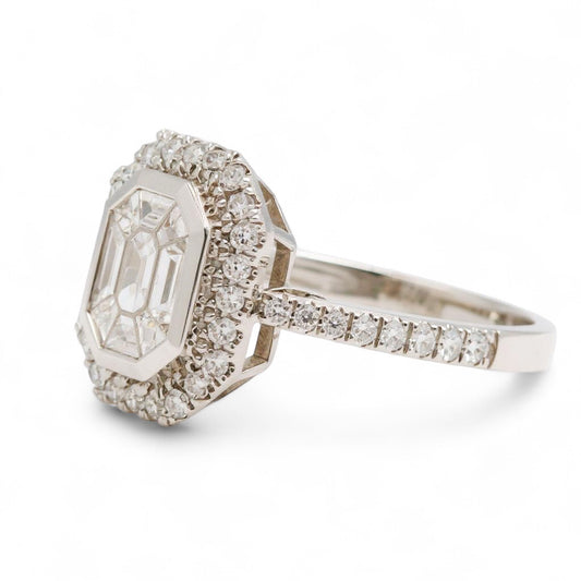 ANILLO OCTAGONAL DIAMANTES