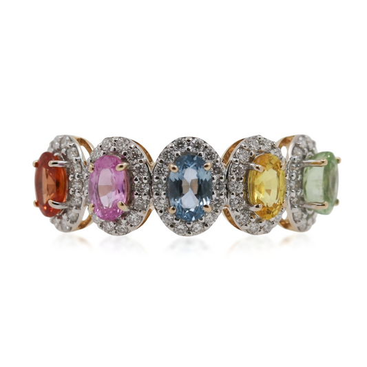 ANILLO RAINBOW ZAFIRO COLOR