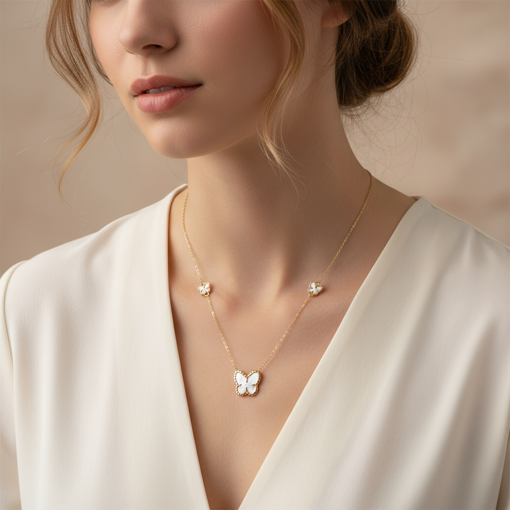 COLLAR MARIPOSA MADRE PERLA