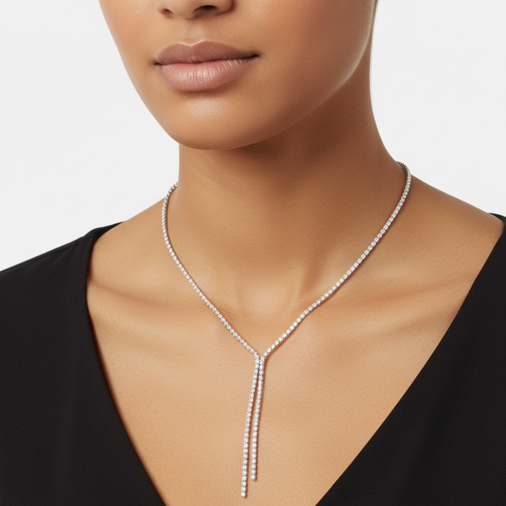 COLLAR CASCADA DIAMANTES