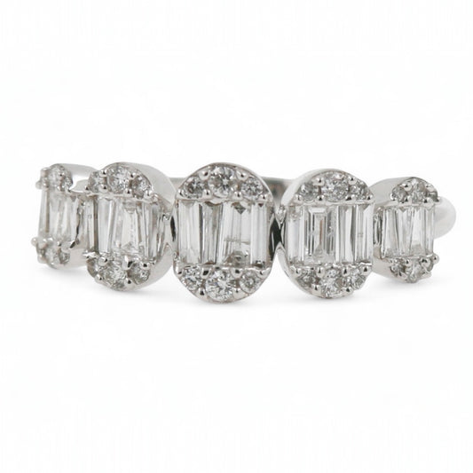 ANILLO OVALES BAGUETTES