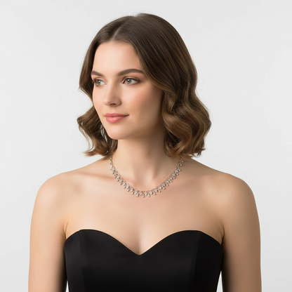 COLLAR FLORES Diamantes