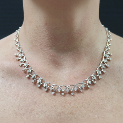 COLLAR FLORES Diamantes