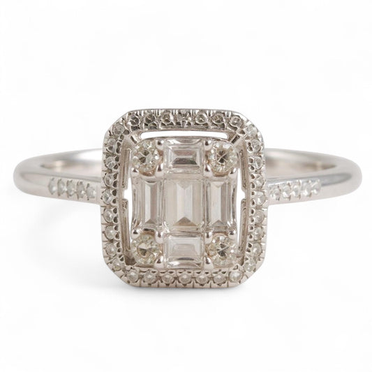 ANILLO RECTANGULO DIAMANTES