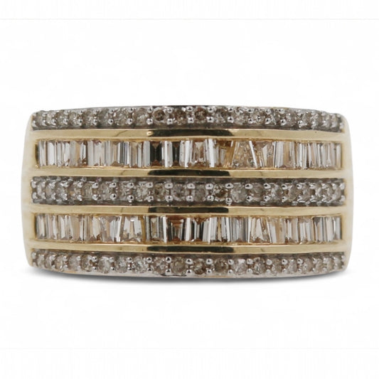 ANILLO DOBLE FILA DIAMANTES