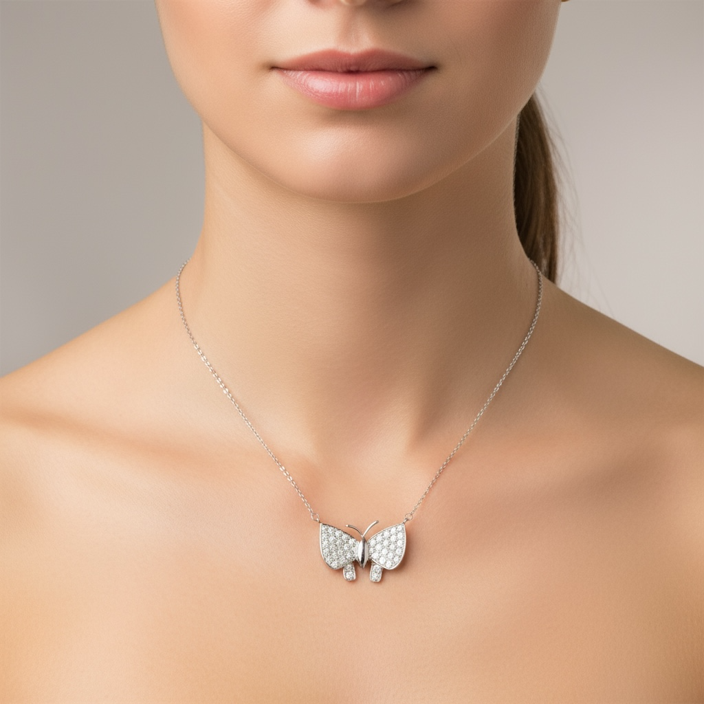 COLLAR MARIPOSA DIAMANTES