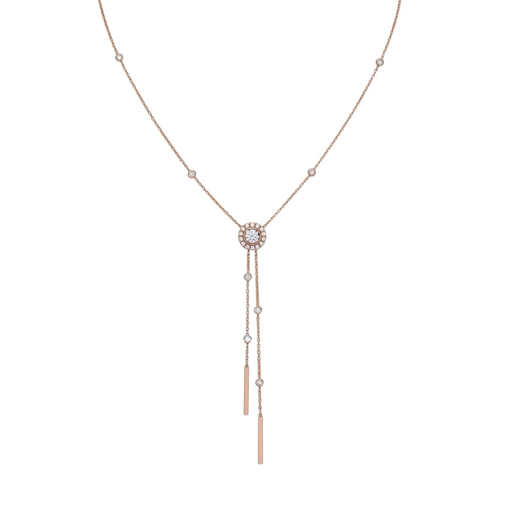 COLLAR CIRCULO DIAMANTES