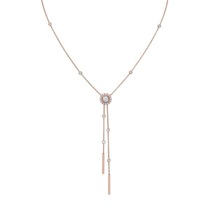 COLLAR CIRCULO DIAMANTES