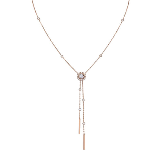 COLLAR CIRCULO DIAMANTES