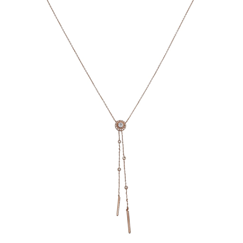 COLLAR CIRCULO DIAMANTES