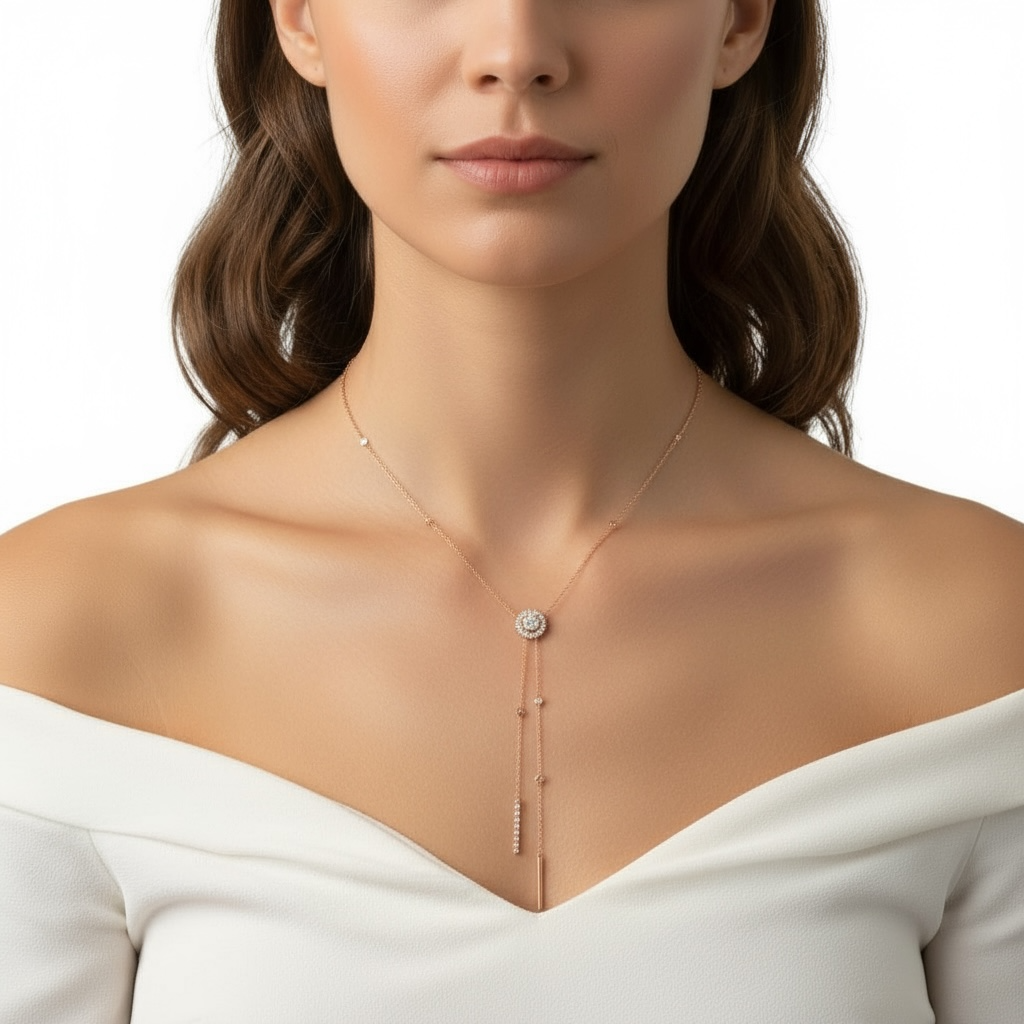 COLLAR CIRCULO DIAMANTES