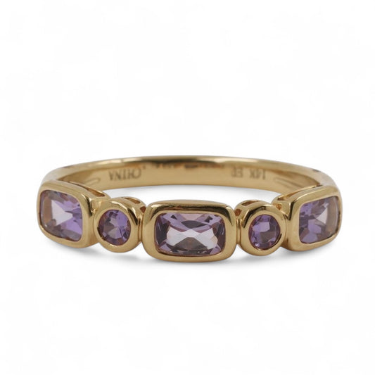 ANILLO AMATISTA BISEL