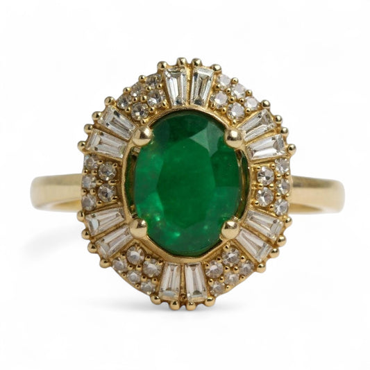 ANILLO ESMERALDA BAGUETTES