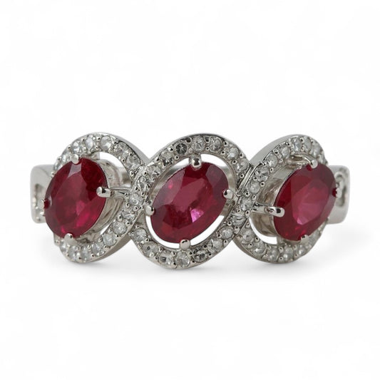ANILLO TRIPLE RUBI