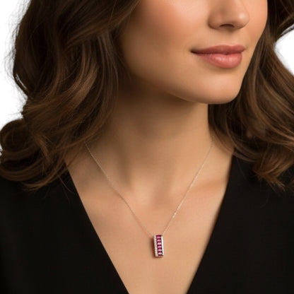 COLLAR BARRA RUBI