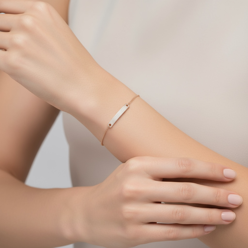 PULSERA BARRA DIAMANTES