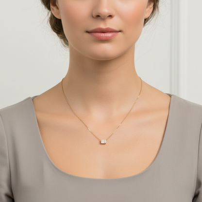 COLLAR RECTANGULO BAGUETTES