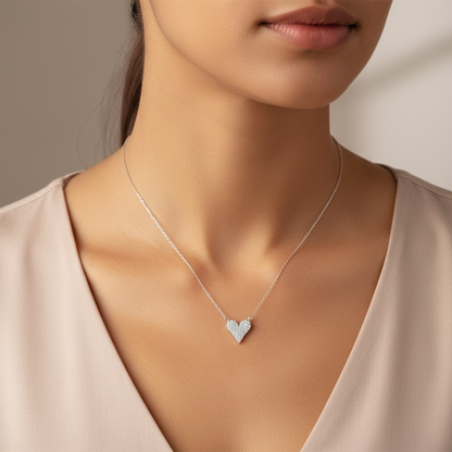 COLLAR CORAZON DIAMANTES