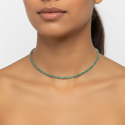 COLLAR - CHOKER TENNIS ESMERALDA